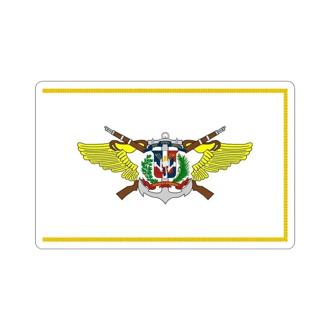Flag of the Dominican Armed Forces STICKER Vinyl Die-Cut Decal 3 Inch - The Sticker Space