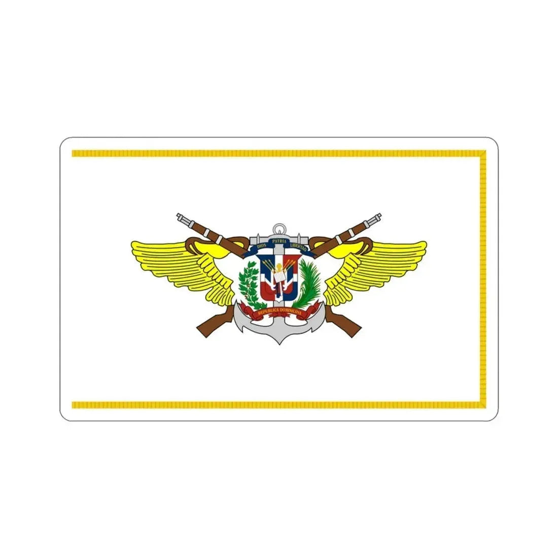 Flag of the Dominican Armed Forces STICKER Vinyl Die-Cut Decal 3 Inch - The Sticker Space