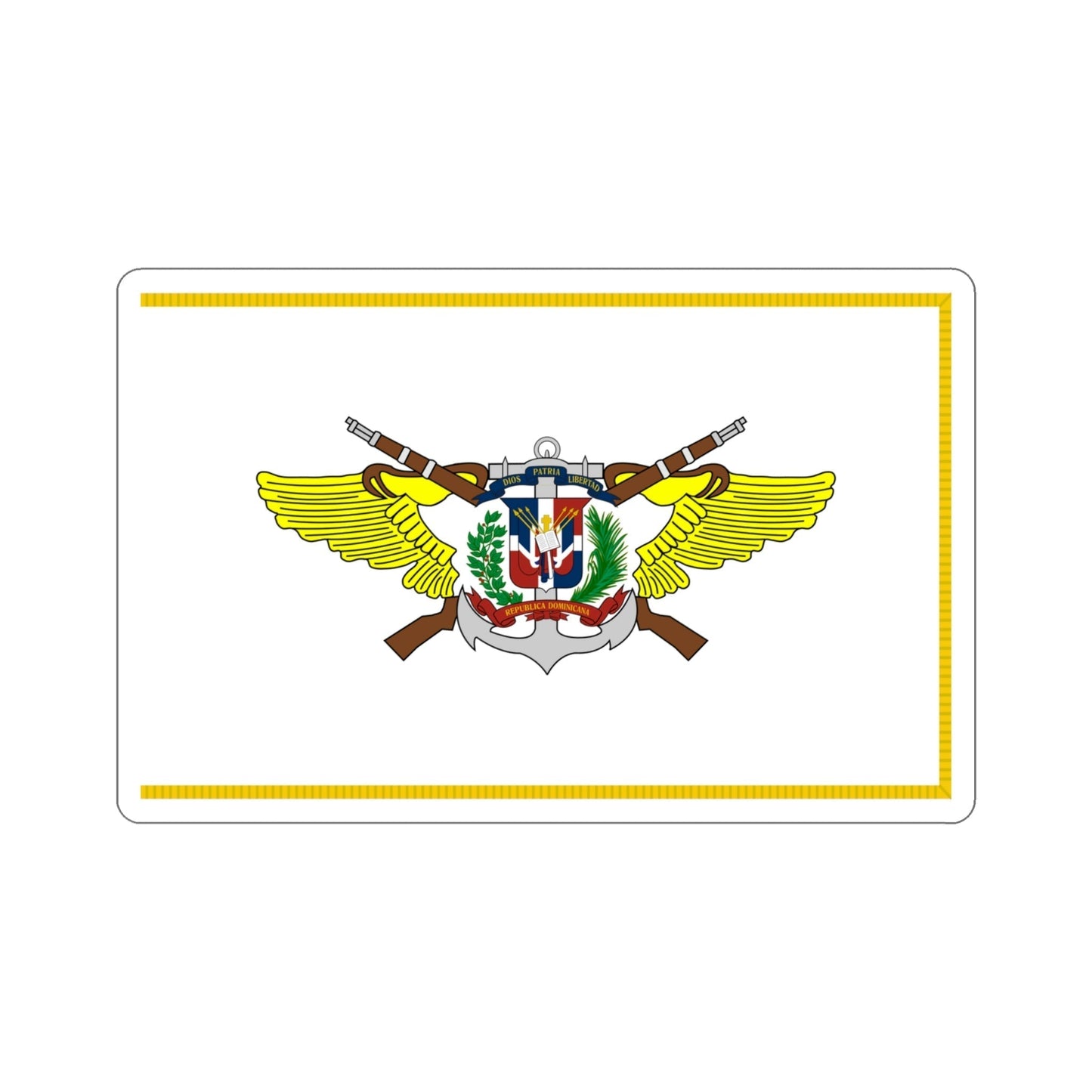 Flag of the Dominican Armed Forces STICKER Vinyl Die-Cut Decal-4 Inch-The Sticker Space