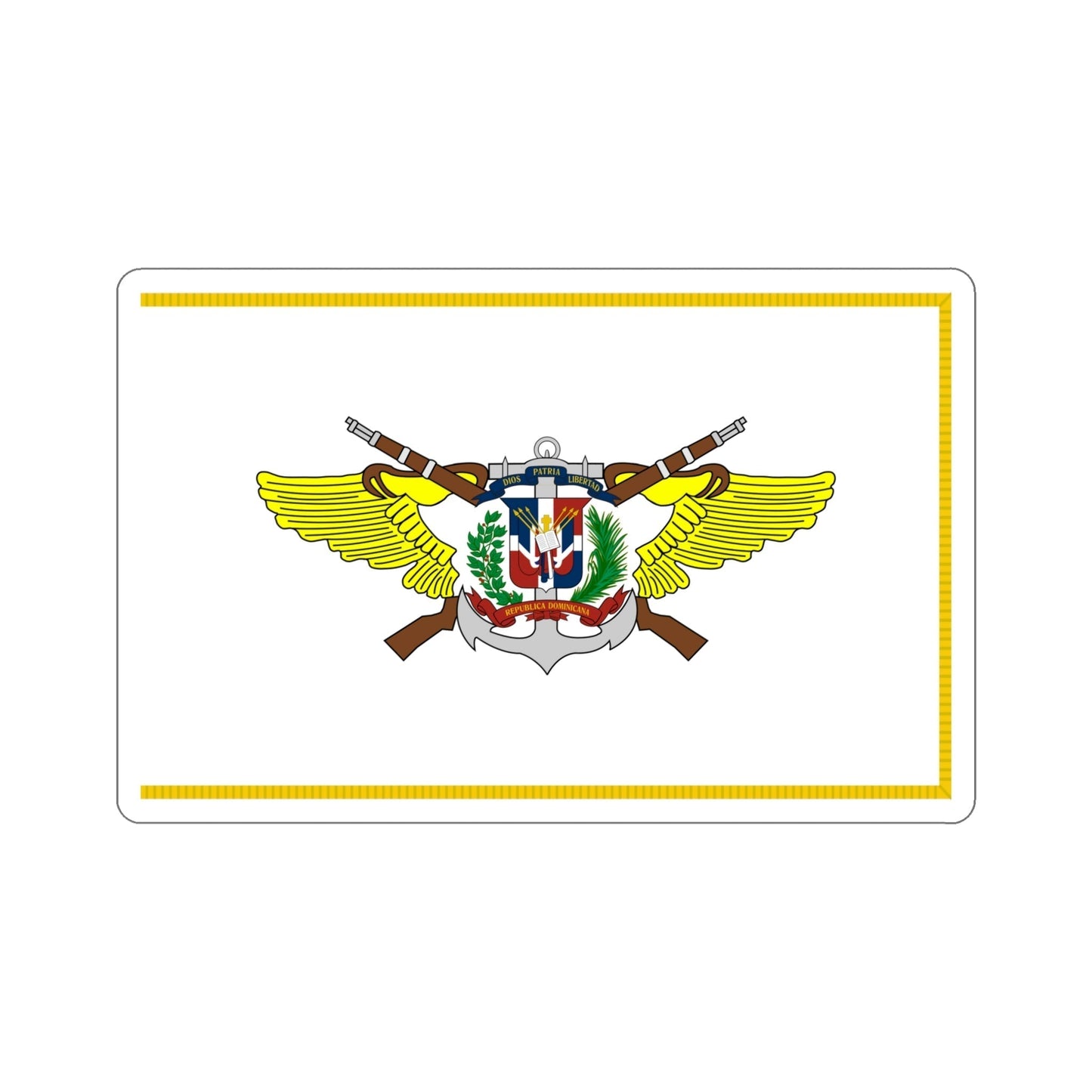 Flag of the Dominican Armed Forces STICKER Vinyl Die-Cut Decal-5 Inch-The Sticker Space