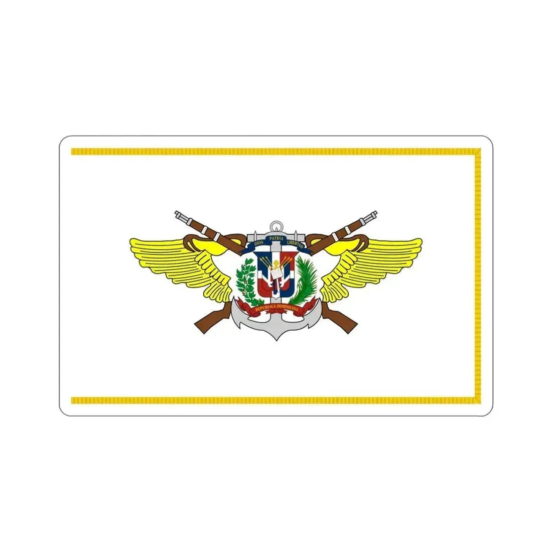 Flag of the Dominican Armed Forces STICKER Vinyl Die-Cut Decal 5 Inch - The Sticker Space