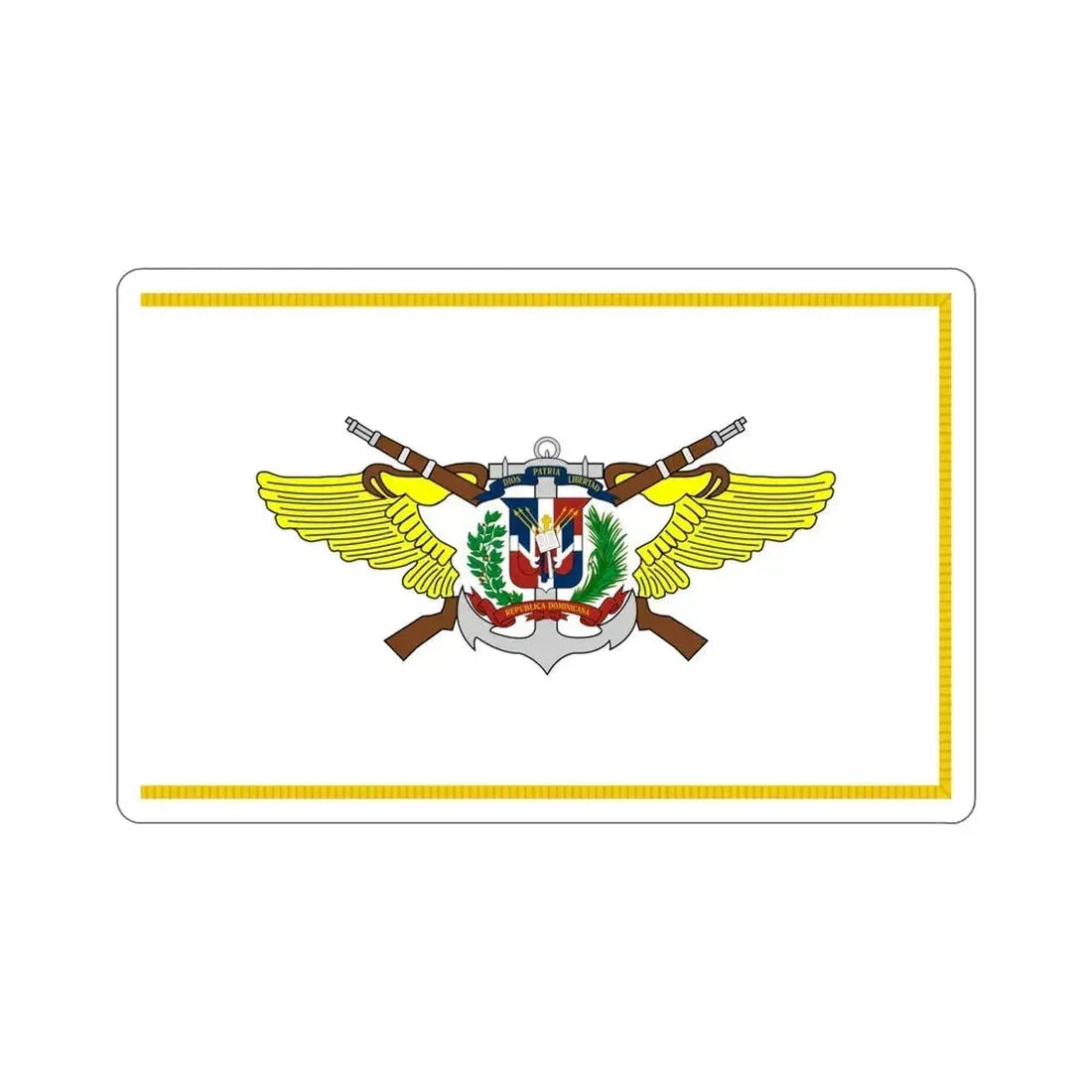Flag of the Dominican Armed Forces STICKER Vinyl Die-Cut Decal 5 Inch - The Sticker Space