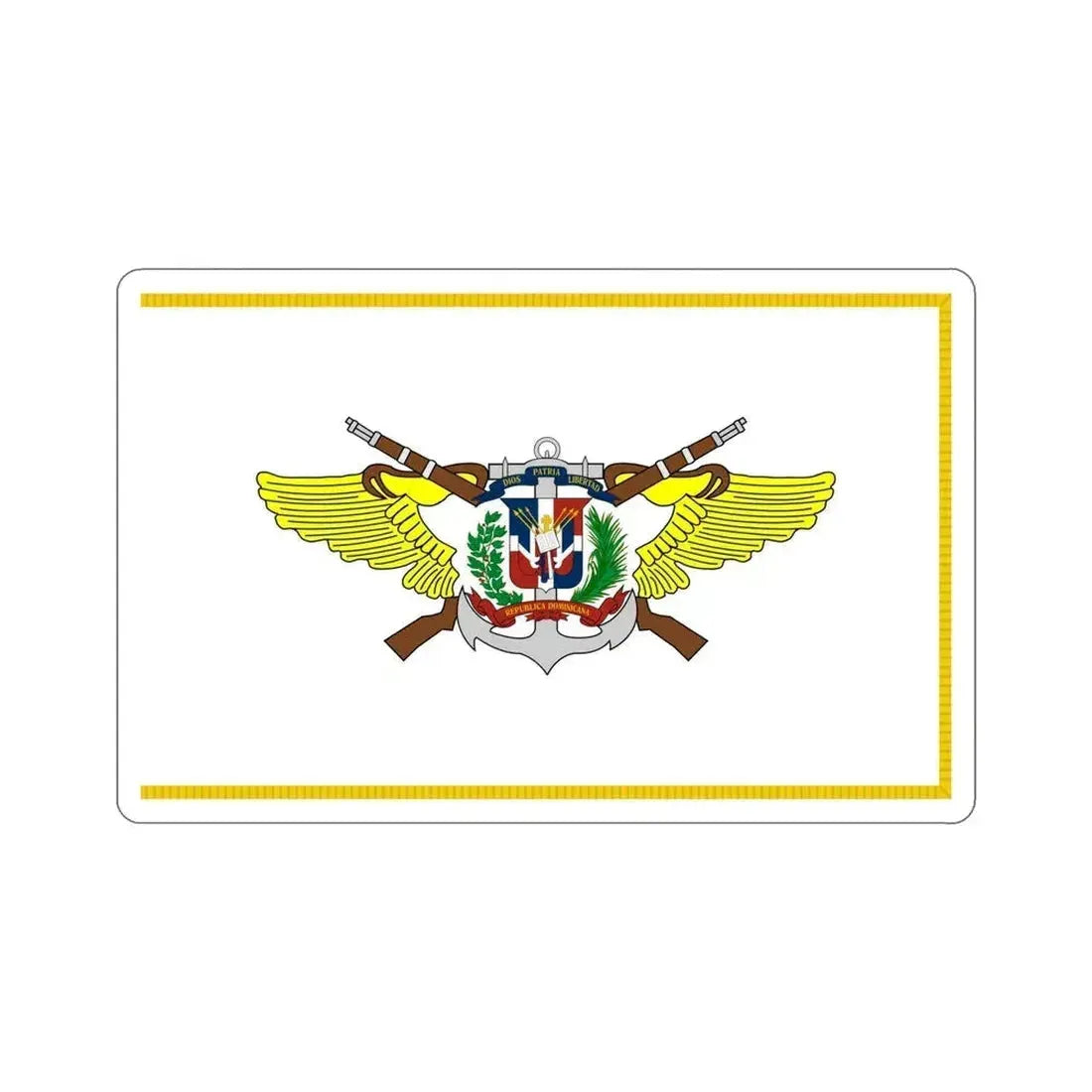 Flag of the Dominican Armed Forces STICKER Vinyl Die-Cut Decal 6 Inch - The Sticker Space