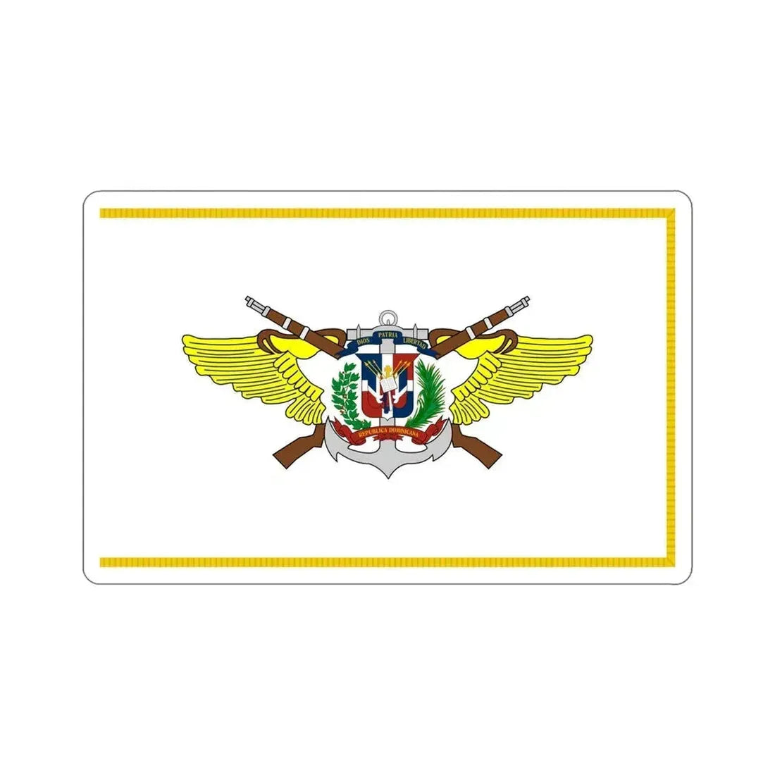 Flag of the Dominican Armed Forces STICKER Vinyl Die-Cut Decal 6 Inch - The Sticker Space