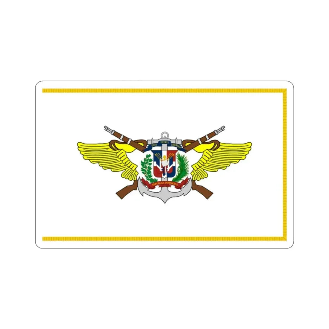 Flag of the Dominican Armed Forces STICKER Vinyl Die-Cut Decal - The Sticker Space