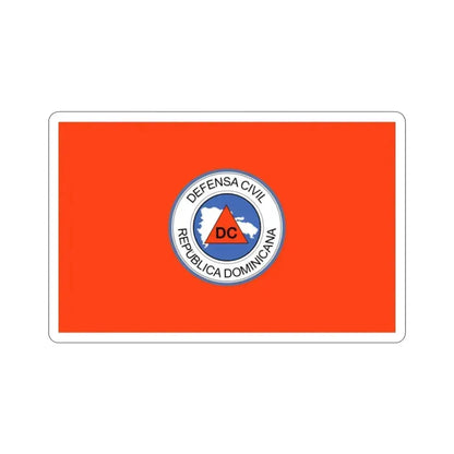Flag of the Dominican Civil Defence STICKER Vinyl Die-Cut Decal 2 Inch - The Sticker Space