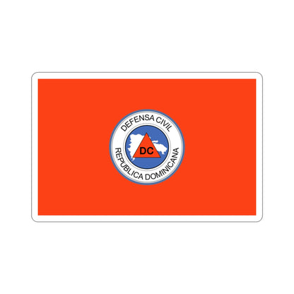 Flag of the Dominican Civil Defence STICKER Vinyl Die-Cut Decal-3 Inch-The Sticker Space