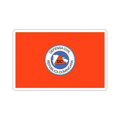 Flag of the Dominican Civil Defence STICKER Vinyl Die-Cut Decal 3 Inch - The Sticker Space