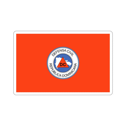 Flag of the Dominican Civil Defence STICKER Vinyl Die-Cut Decal-4 Inch-The Sticker Space