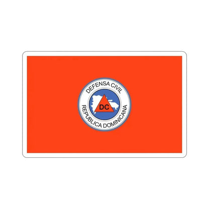 Flag of the Dominican Civil Defence STICKER Vinyl Die-Cut Decal 5 Inch - The Sticker Space