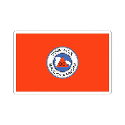 Flag of the Dominican Civil Defence STICKER Vinyl Die-Cut Decal-6 Inch-The Sticker Space