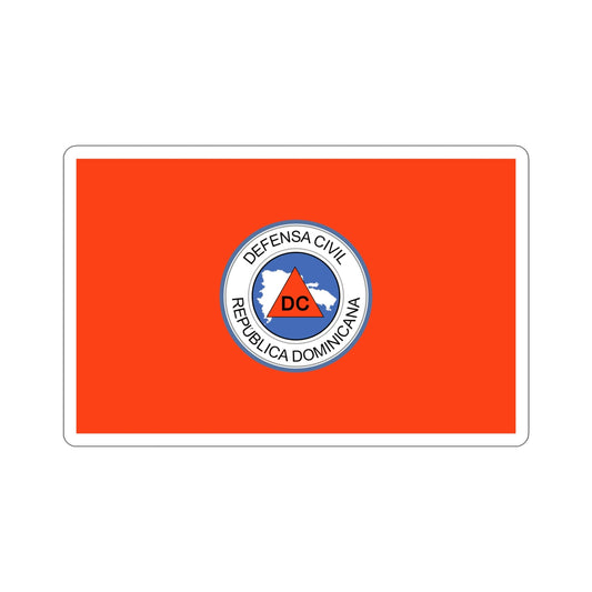 Flag of the Dominican Civil Defence STICKER Vinyl Die-Cut Decal-6 Inch-The Sticker Space