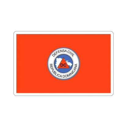 Flag of the Dominican Civil Defence STICKER Vinyl Die-Cut Decal 6 Inch - The Sticker Space
