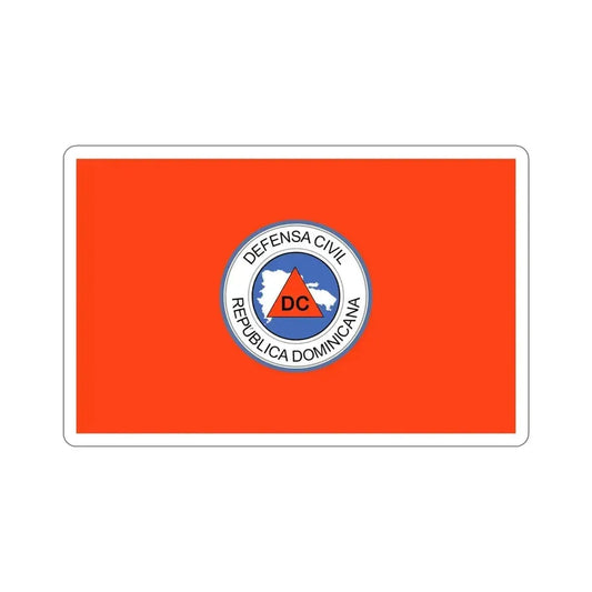 Flag of the Dominican Civil Defence STICKER Vinyl Die-Cut Decal 6 Inch - The Sticker Space