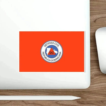 Flag of the Dominican Civil Defence STICKER Vinyl Die-Cut Decal - The Sticker Space