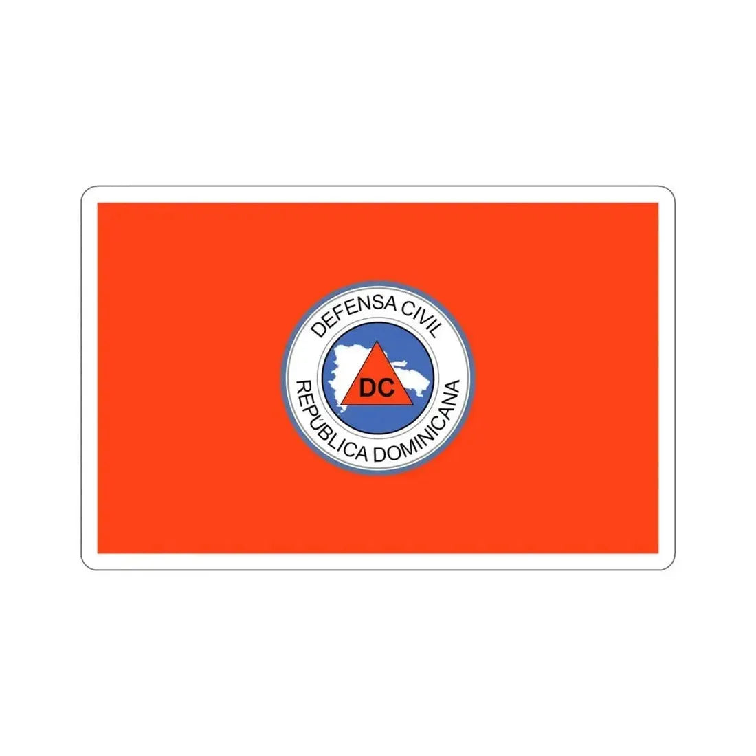 Flag of the Dominican Civil Defence STICKER Vinyl Die-Cut Decal - The Sticker Space