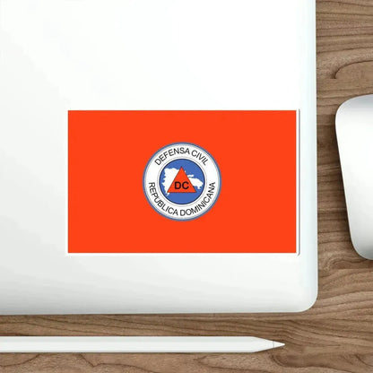 Flag of the Dominican Civil Defence STICKER Vinyl Die-Cut Decal - The Sticker Space