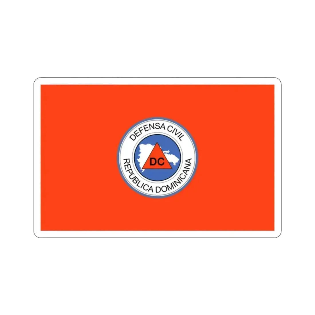 Flag of the Dominican Civil Defence STICKER Vinyl Die-Cut Decal - The Sticker Space