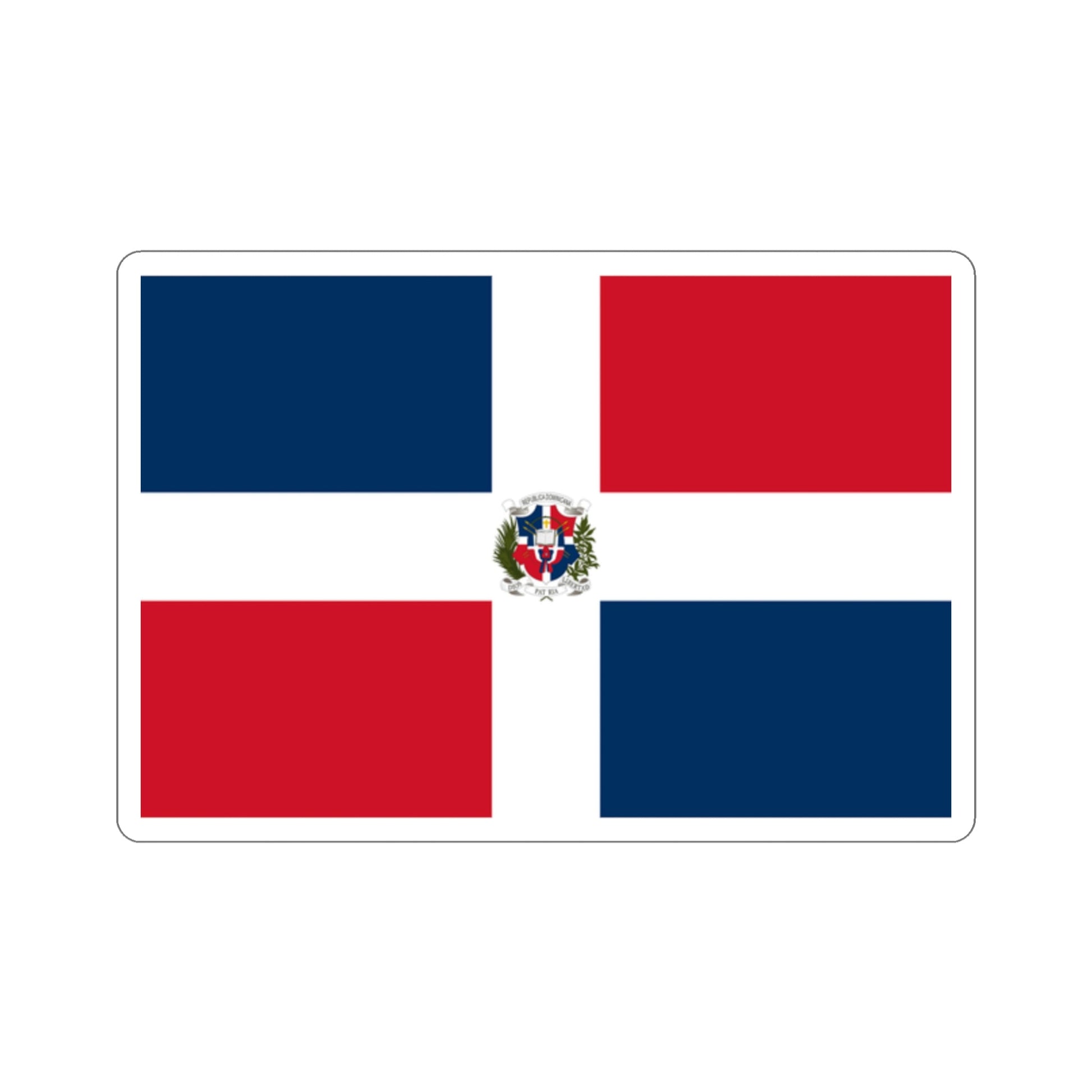 Flag of the Dominican First Republic STICKER Vinyl Die-Cut Decal-2 Inch-The Sticker Space