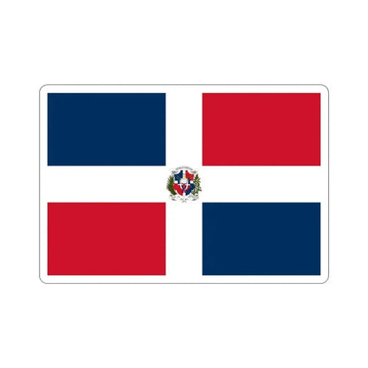 Flag of the Dominican First Republic STICKER Vinyl Die-Cut Decal 3 Inch - The Sticker Space
