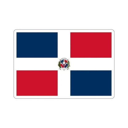 Flag of the Dominican First Republic STICKER Vinyl Die-Cut Decal 4 Inch - The Sticker Space