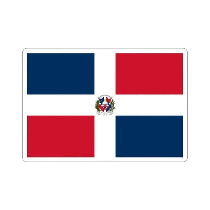 Flag of the Dominican First Republic STICKER Vinyl Die-Cut Decal 5 Inch - The Sticker Space