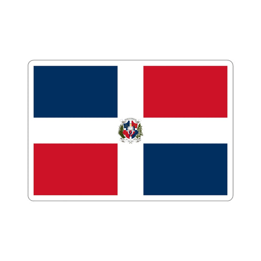 Flag of the Dominican First Republic STICKER Vinyl Die-Cut Decal-6 Inch-The Sticker Space