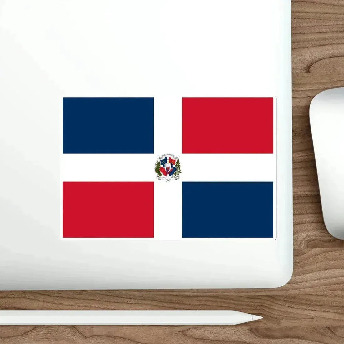 Flag of the Dominican First Republic STICKER Vinyl Die-Cut Decal - The Sticker Space