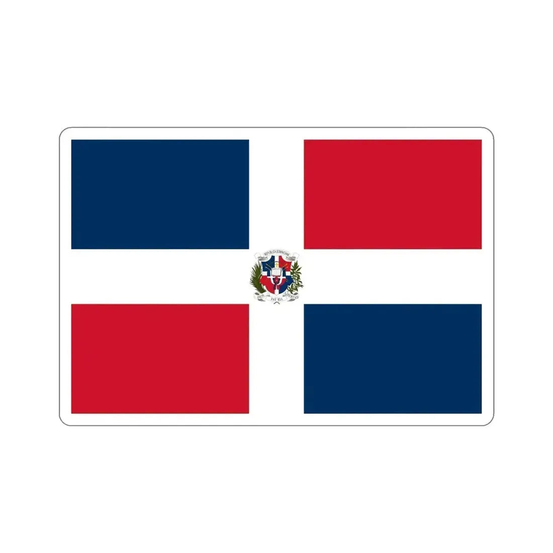Flag of the Dominican First Republic STICKER Vinyl Die-Cut Decal - The Sticker Space