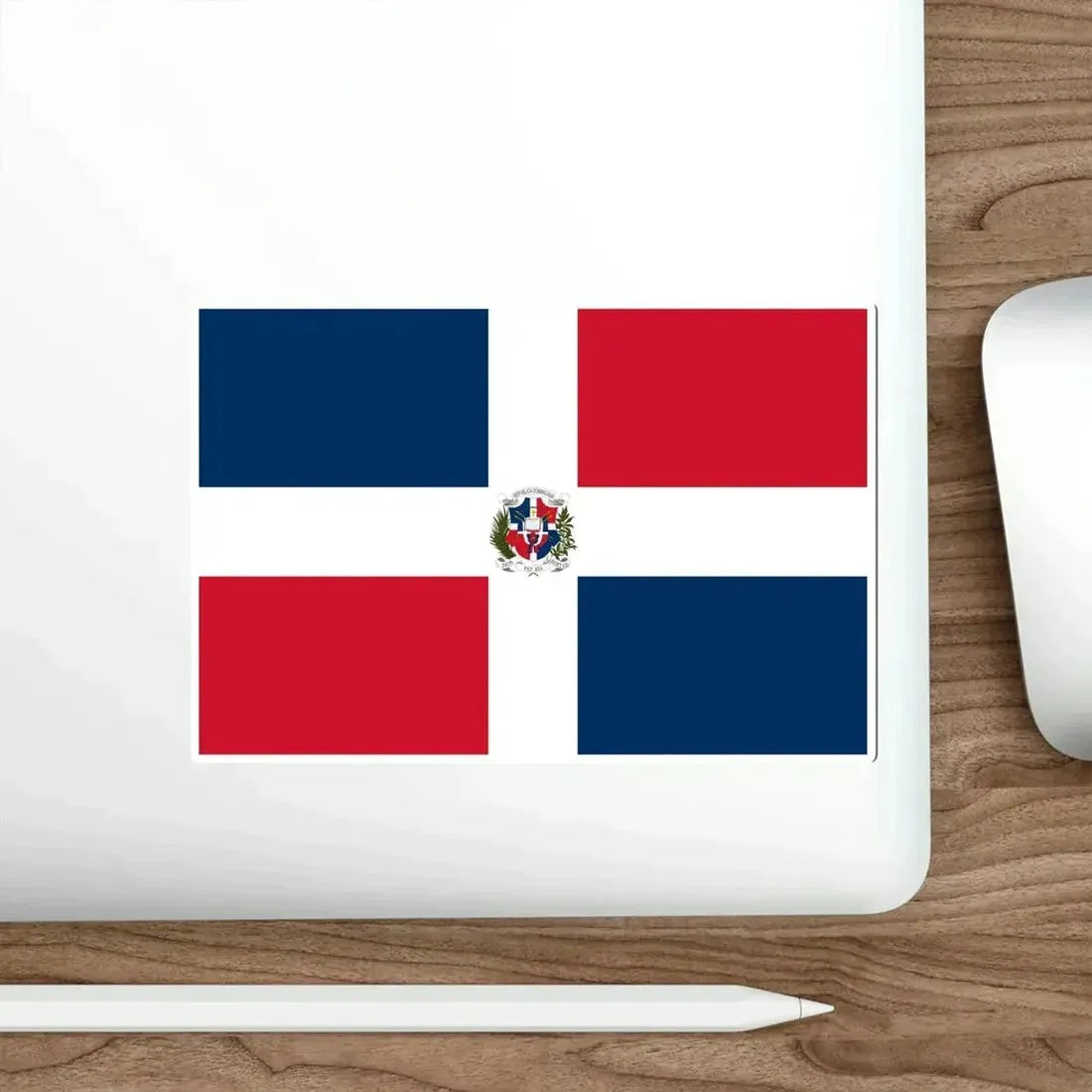 Flag of the Dominican First Republic STICKER Vinyl Die-Cut Decal - The Sticker Space