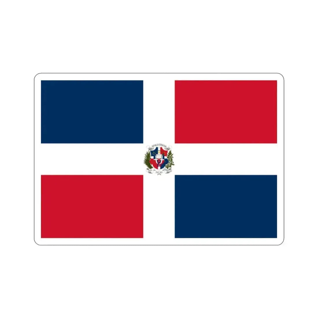 Flag of the Dominican First Republic STICKER Vinyl Die-Cut Decal - The Sticker Space