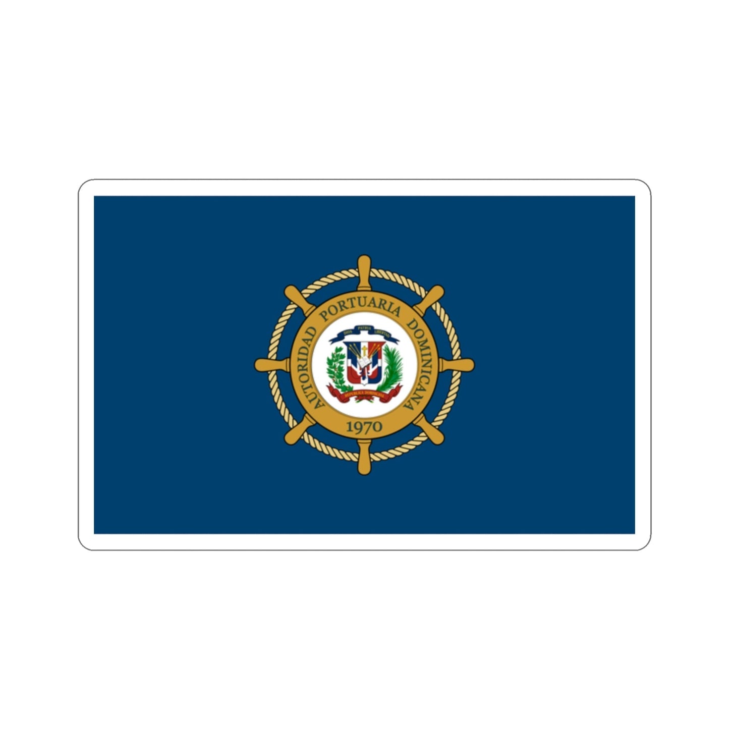 Flag of the Dominican Port Authority STICKER Vinyl Die-Cut Decal-2 Inch-The Sticker Space