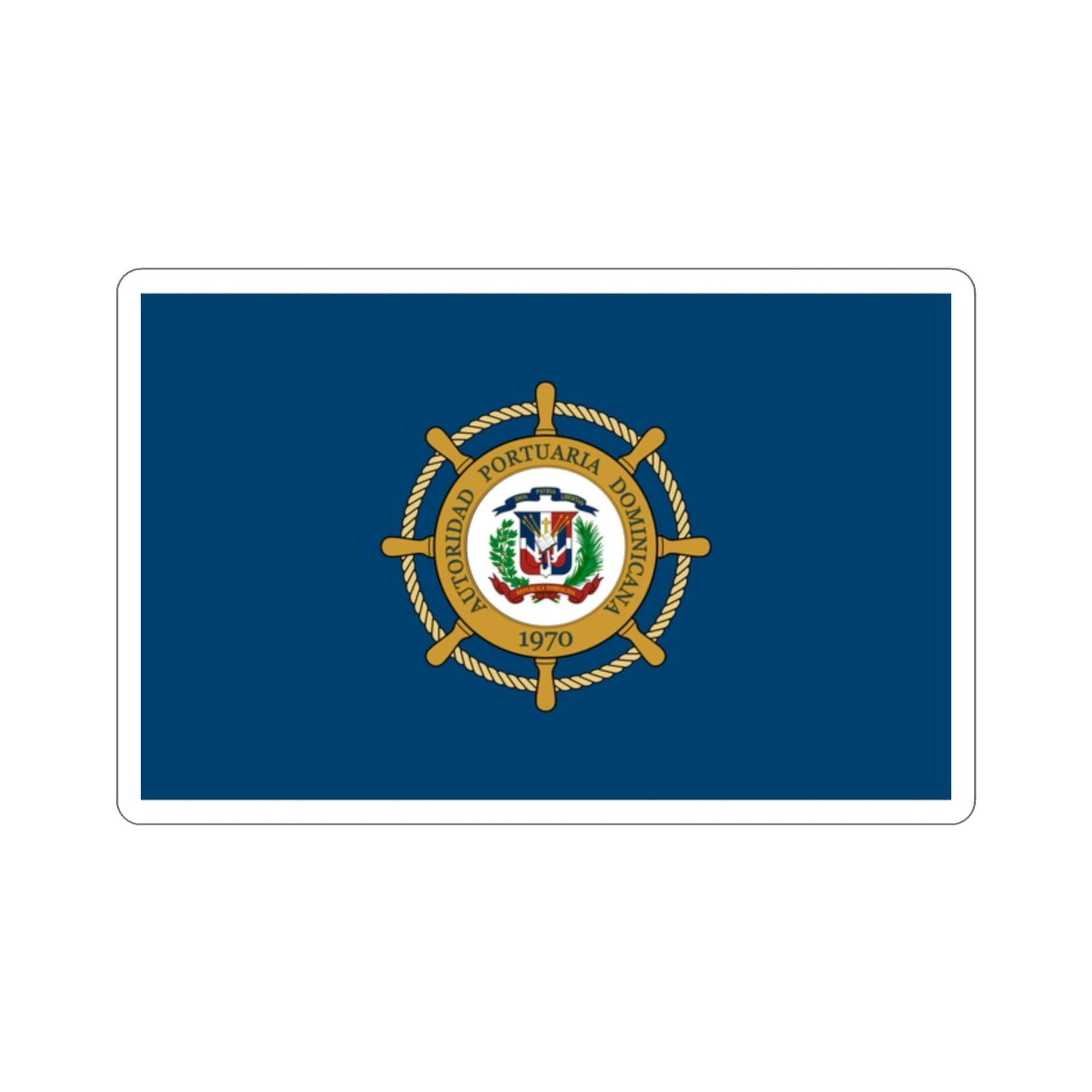 Flag of the Dominican Port Authority STICKER Vinyl Die-Cut Decal-2 Inch-The Sticker Space