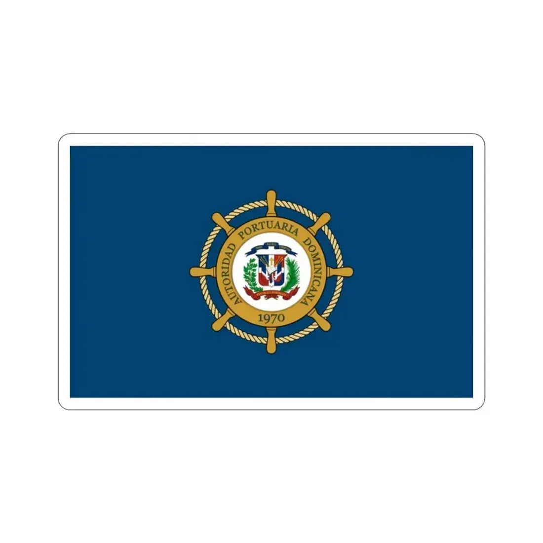 Flag of the Dominican Port Authority STICKER Vinyl Die-Cut Decal 2 Inch - The Sticker Space