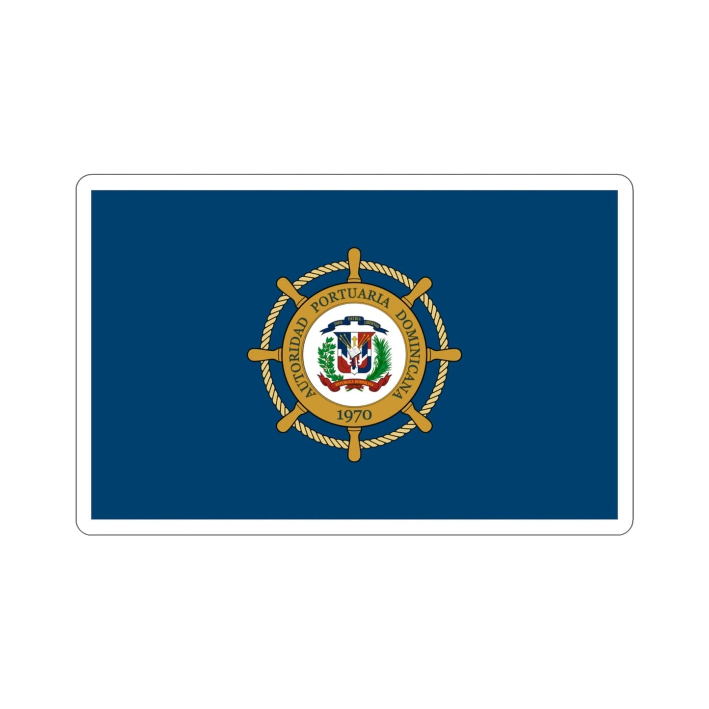 Flag of the Dominican Port Authority STICKER Vinyl Die-Cut Decal-3 Inch-The Sticker Space