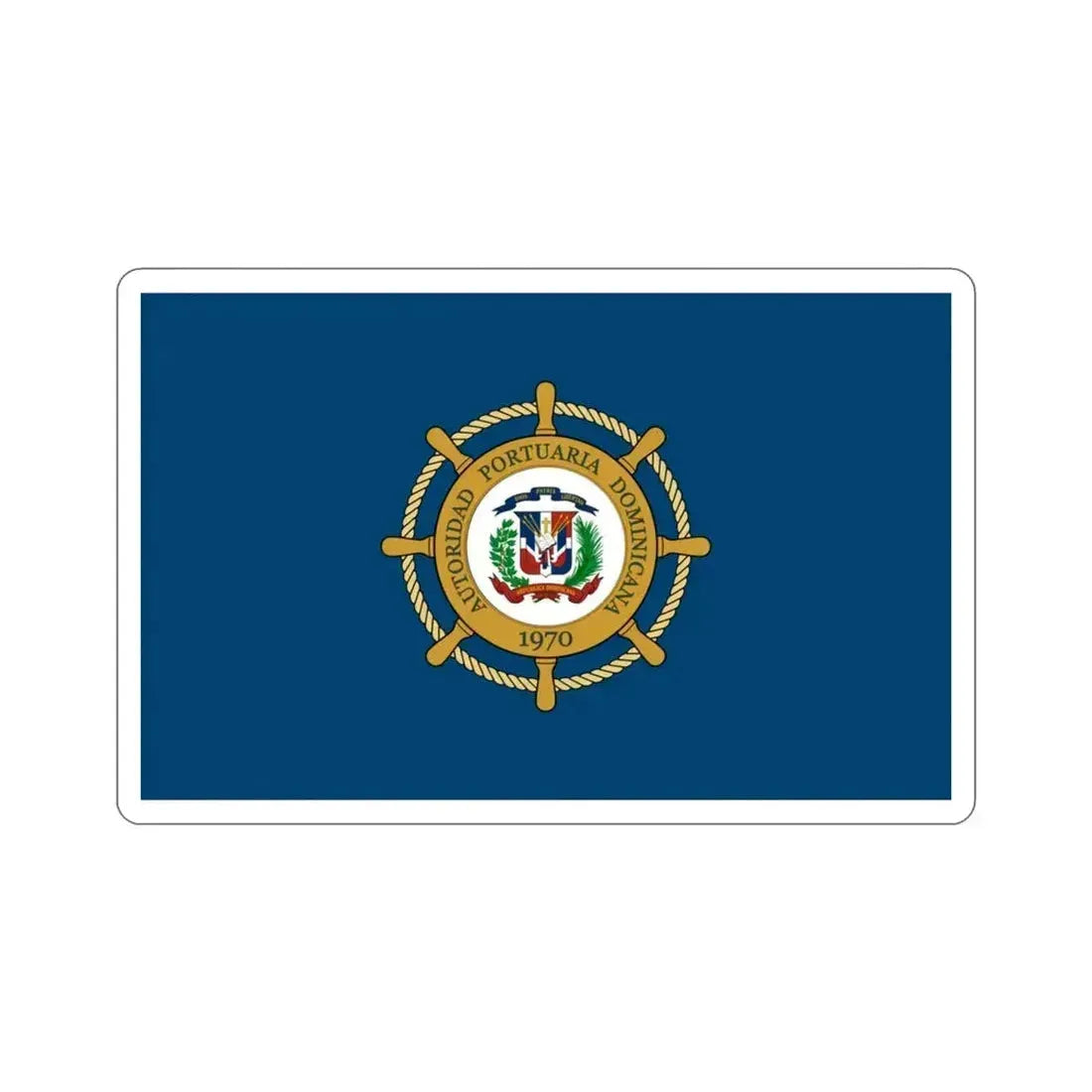 Flag of the Dominican Port Authority STICKER Vinyl Die-Cut Decal 3 Inch - The Sticker Space