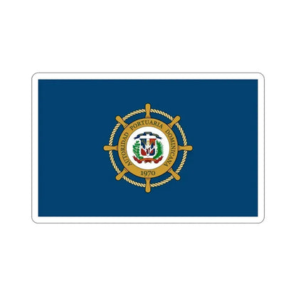 Flag of the Dominican Port Authority STICKER Vinyl Die-Cut Decal 4 Inch - The Sticker Space