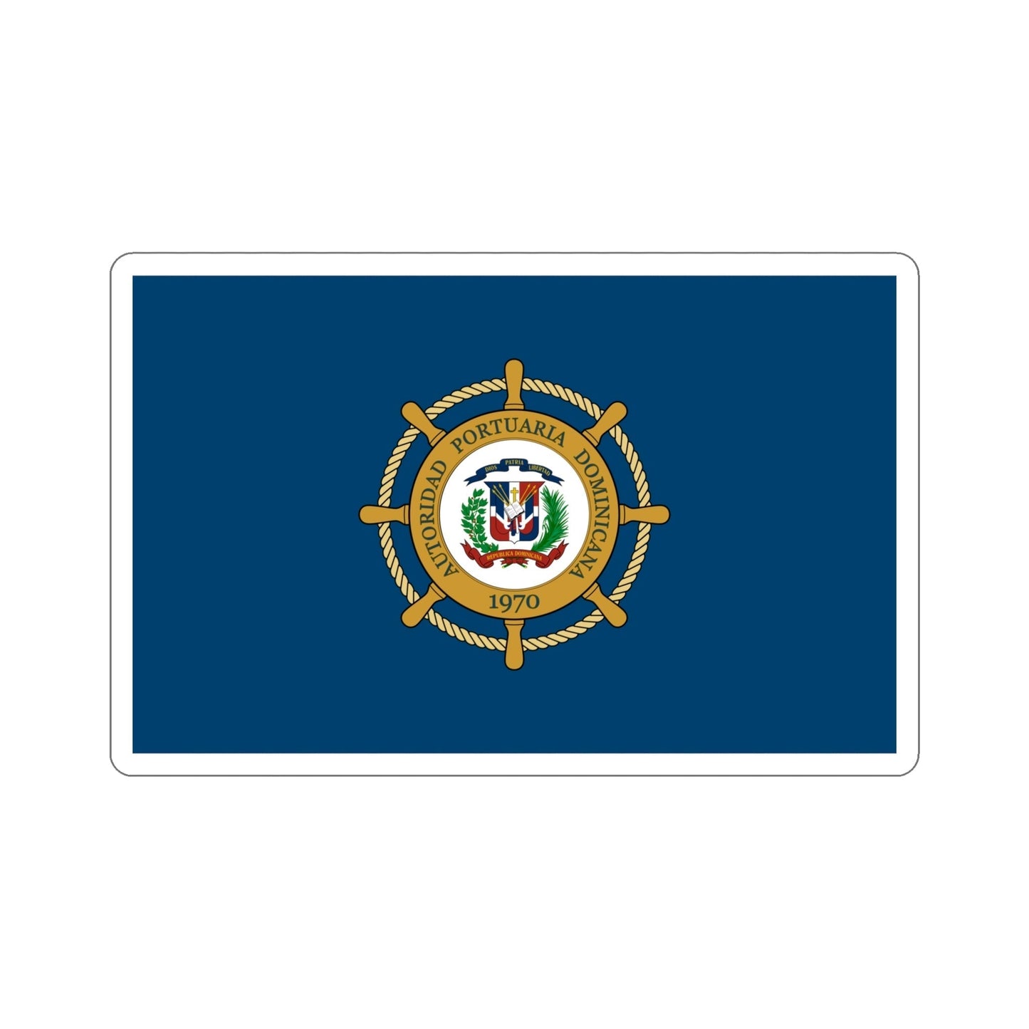 Flag of the Dominican Port Authority STICKER Vinyl Die-Cut Decal-5 Inch-The Sticker Space