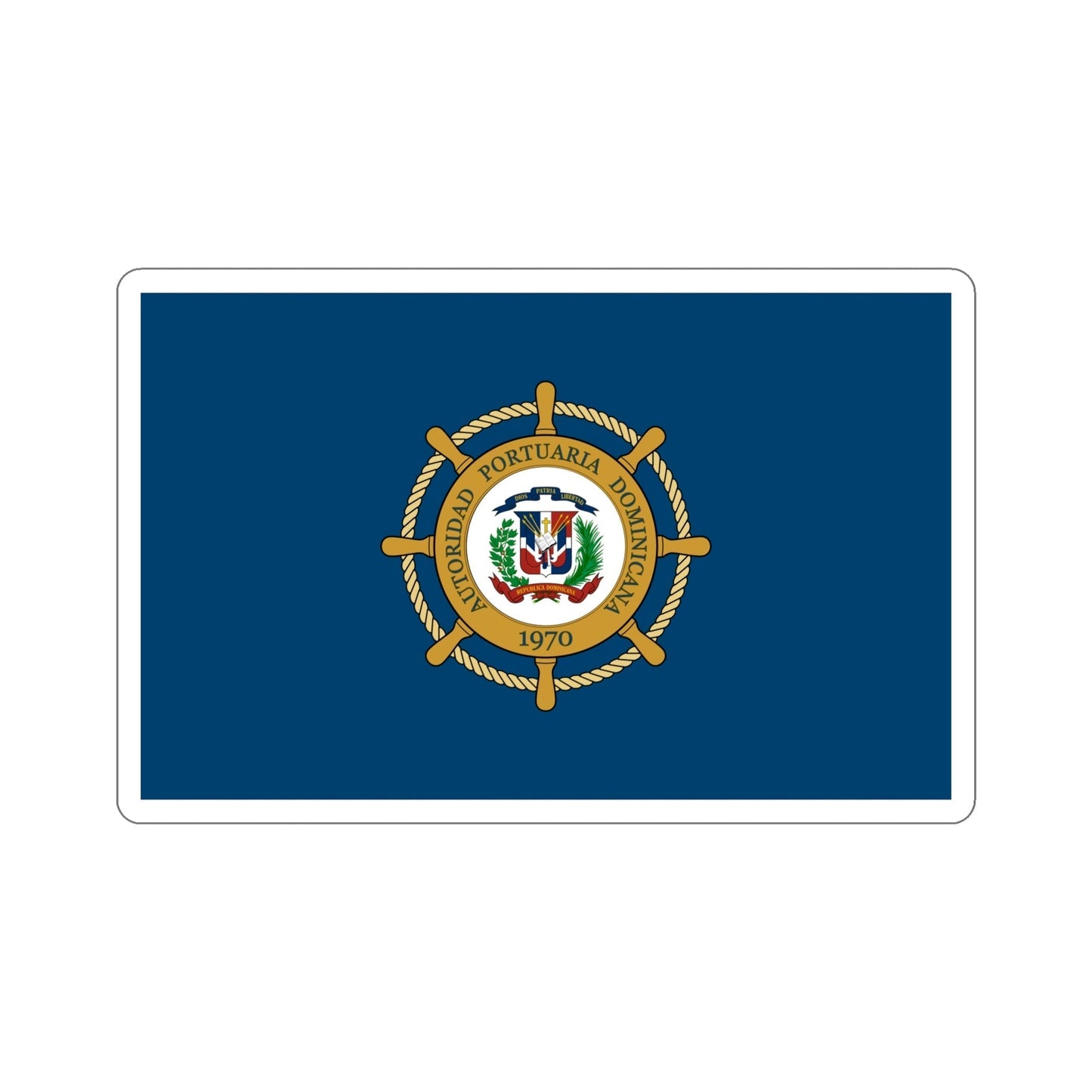 Flag of the Dominican Port Authority STICKER Vinyl Die-Cut Decal-6 Inch-The Sticker Space