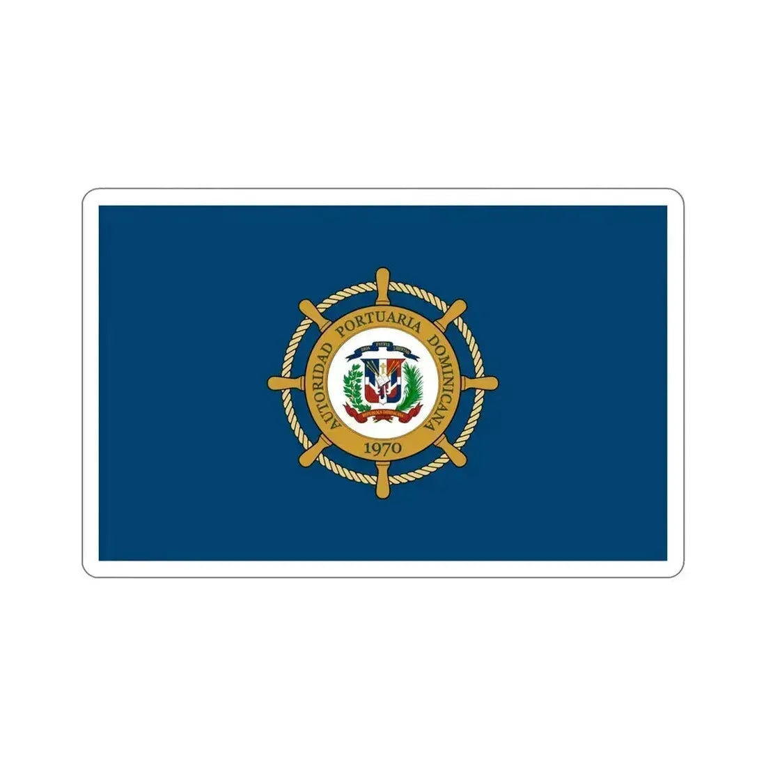 Flag of the Dominican Port Authority STICKER Vinyl Die-Cut Decal 6 Inch - The Sticker Space