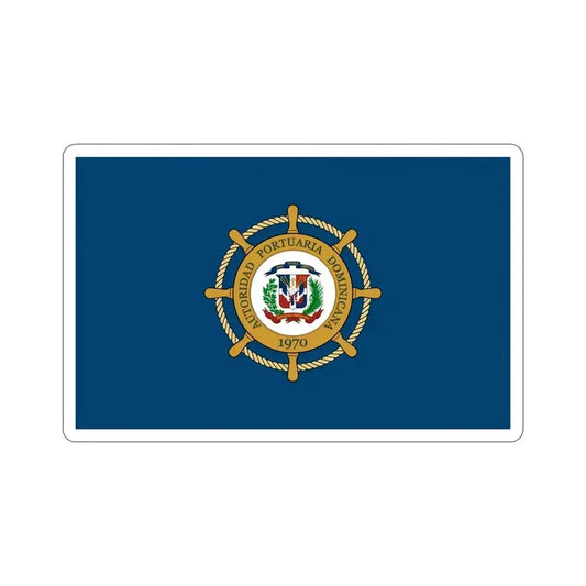 Flag of the Dominican Port Authority STICKER Vinyl Die-Cut Decal 6 Inch - The Sticker Space
