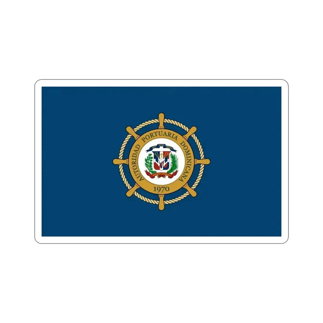 Flag of the Dominican Port Authority STICKER Vinyl Die-Cut Decal - The Sticker Space