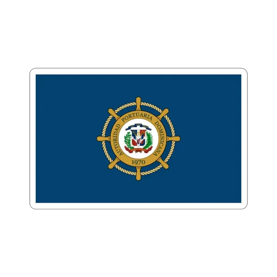 Flag of the Dominican Port Authority STICKER Vinyl Die-Cut Decal - The Sticker Space