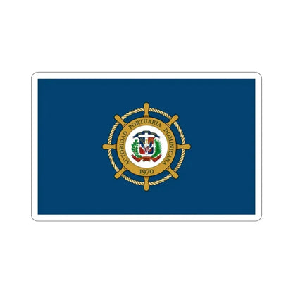 Flag of the Dominican Port Authority STICKER Vinyl Die-Cut Decal - The Sticker Space
