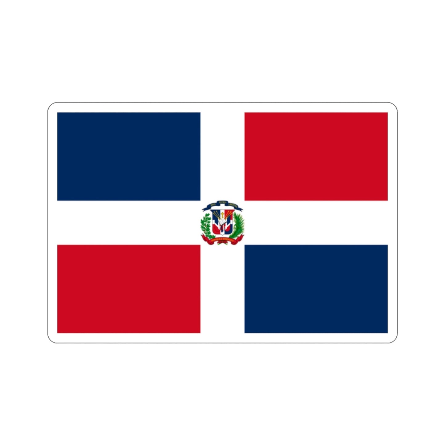 Flag of the Dominican Republic STICKER Vinyl Die-Cut Decal-2 Inch-The Sticker Space