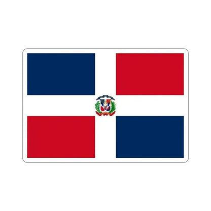 Flag of the Dominican Republic STICKER Vinyl Die-Cut Decal 3 Inch - The Sticker Space