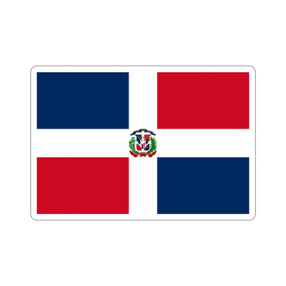 Flag of the Dominican Republic STICKER Vinyl Die-Cut Decal-4 Inch-The Sticker Space