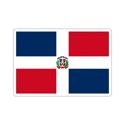 Flag of the Dominican Republic STICKER Vinyl Die-Cut Decal 4 Inch - The Sticker Space