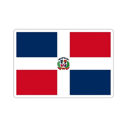 Flag of the Dominican Republic STICKER Vinyl Die-Cut Decal 5 Inch - The Sticker Space