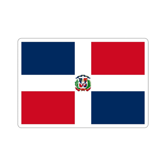 Flag of the Dominican Republic STICKER Vinyl Die-Cut Decal-6 Inch-The Sticker Space